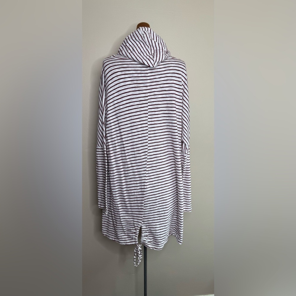 JODIFL Cotton Striped Hooded Swim Beach Pool Cover Up One Size - Picture 4 of 9